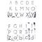 6 Pack: Modern Alphabet Wood Stamp Set by Recollections™